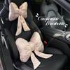 New car headrest waist rest new Chinese creative car decorative throw pillow bow streamer car cushion