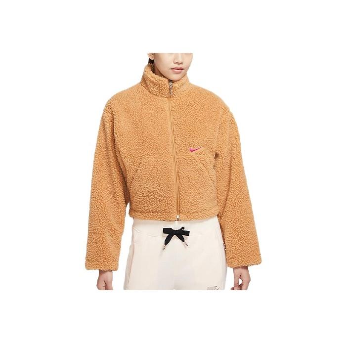 

Nike Спортивная флисовая куртка на молнии Swoosh, женские куртки из льна CU6640-201 L