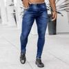 Men's Slim Fit High Waist Skinny Black ins Denim Long Pants Casual Pants Casual Everyday Outfit
