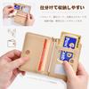 Lamawin Pass Case with Reel, Cute Character Design, Kids', Commuter Pass Case, Holds 4 Cards, Bifold, Thin, Synthetic Leather, Stylish, Women's, ID