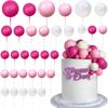 32Pcs Blue Ball Cake Topper Decorations Mini Balloons Cake Topper Sticks Foam Balls Cake Picks Cake Topper Balls Cake Decor
