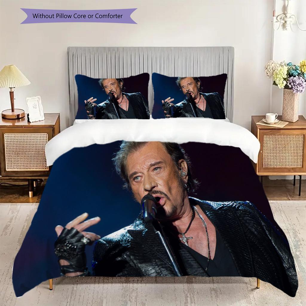 Timeless Elegance Smoke Bedding (1 * duvet cover + 2 * pillowcase, without core) 2D Flat Duvet cover and pillowcase Soft and comfortable