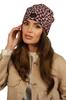 Women' Woolen Leopard Hat with Logo Cameo Color Pink Panji