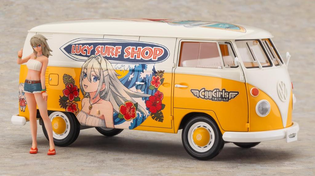 Hasegawa Volkswagen Type 2 Delivery Van with Lucy McDonnell Figure Plastic Model SP658 1/24 (Car)