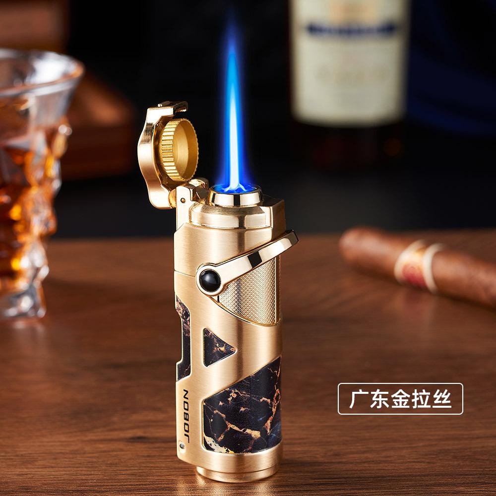 3-in-1 Multi-functional Cigar-specific Lighter When Used Moxibustion Directly Shoots Cigar Into Blue Flame Cigarette Accessories