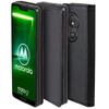 Étui pour MOTOROLA MOTO G7 POWER SMART BOOK ÉTUI À RABAT MAGNÉTIQUE NOIR + VERRE