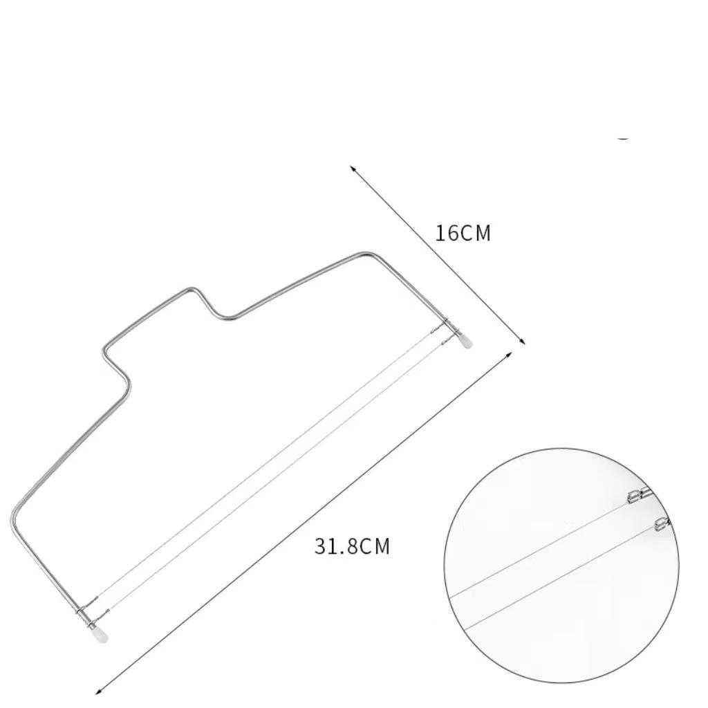 1PCS Einstellbare Diy 2-Draht Schicht Scheibe Brot Cutter Langlebig Leveler Edelstahl Kuchen Backen Werkzeuge Küche Gadget