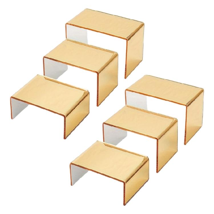 

6Pcs crysta Clear Acrylic Display Tower For Jewelry Dolls User Friendly Retail Store Organization 1