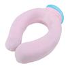 U Shaped Hot Water Bottle PVC Neck Hot Water Bottle Heating Pad with Detachable Cloth Cover Pink 900ml