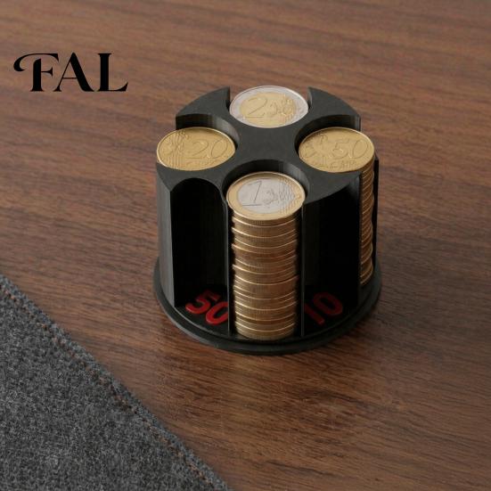 Compact Change Organizer 3D Printed Universal Coin Holder, Large Capacity Holder for Car, Portable Car Decorative Storage Rotating Organizer,