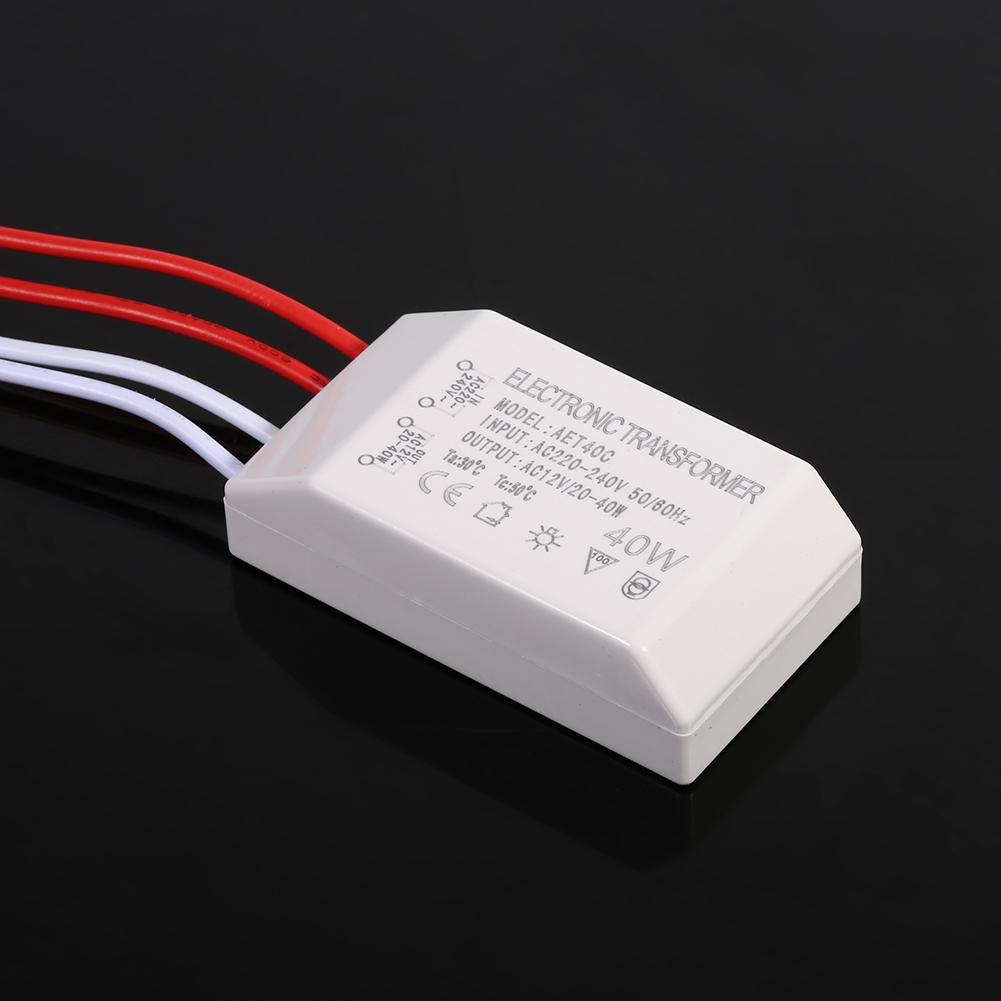 AC220V 240V AC12V Halogen Lamp Electronic Transformer Power Supply Driver Adapter (40W)