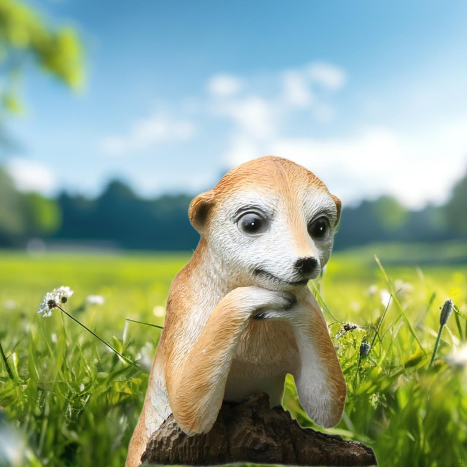 

Сурикат садовая статуя животного орнамент творческий миниатюрный пейзаж для улицы, патио, дома Style A