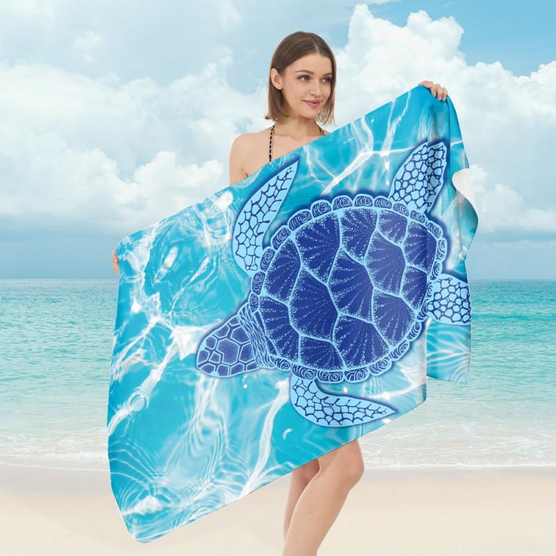 Quick Dry Microfiber Beach Towel Adults UV Protection Sandproof Highly Absorbent Bath Pool Ocean Travel Outdoor Use