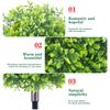 Uflower 1/2pcs Artificial Boxwood Topiary Ball with Spikes for Outdoor, UV Resistant Shrubs Plants, for Garden, Yard, Patio