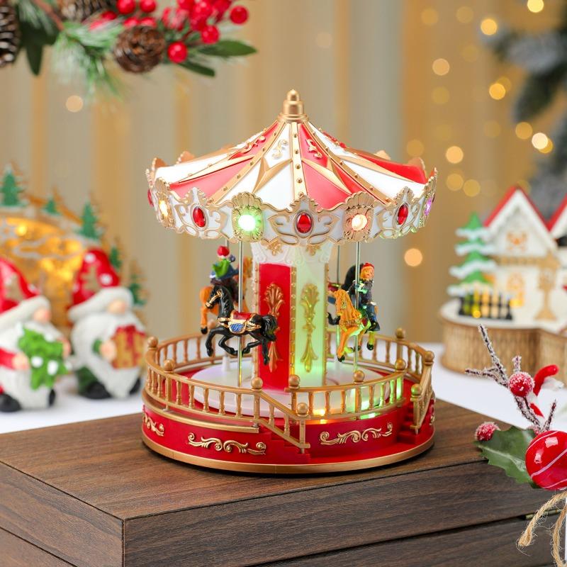 New Illuminated Carousel Music Box, Music Box, Christmas Gift, Christmas Decoration, Children's Gift