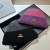 Xiaoxiangfeng French Two-Color Thickened Warm Wool Hat Hyunya Wind Contrasting Color Wool Blend Knitted Hat