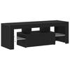 TV Stand Black Oak Effect 120 x 35 x 40 cm Engineered Wood