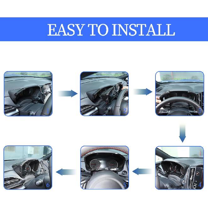 Dashboard Trim Frame Fit for 2022 2023 2024 Subaru WRX Dash Cover Instrument Panel Dial Trim Cover Frame Dash Panel Frame Interior Trim