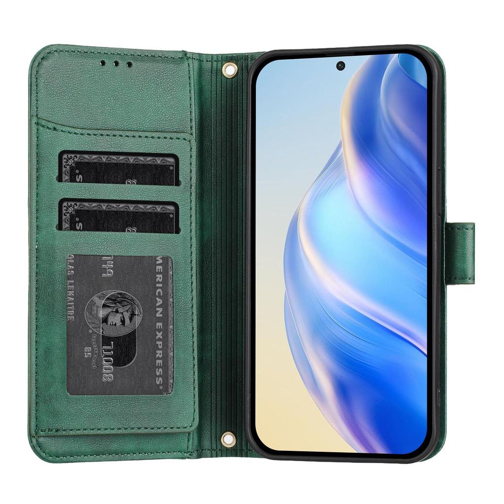Compact Solid Color Zipper Phone Case with Card Slot & Anti-fall Protection