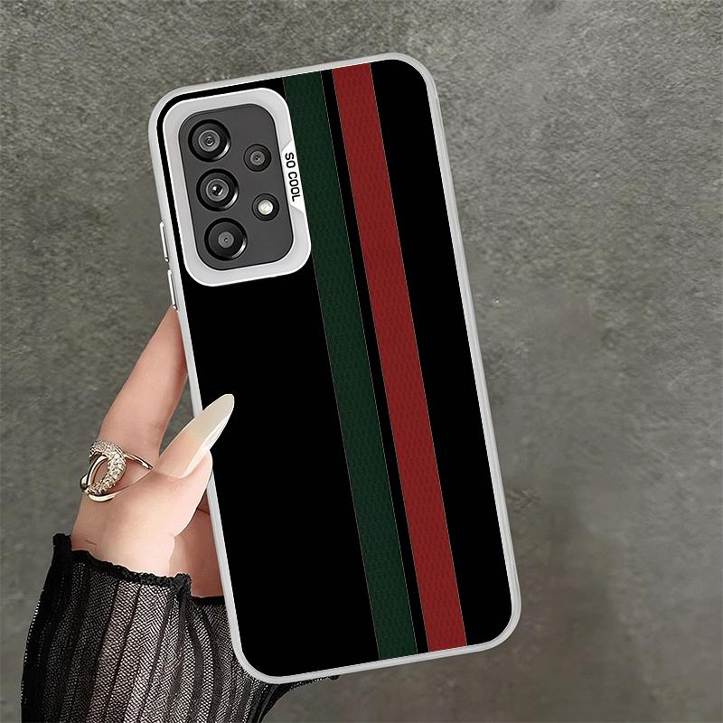 Luxury Sports Line Cool Stripe Soft Phone Case for Samsung A17 A16 A15 A14 A13 A57 A56 A55 A54 A53 A37 A36 A35 A34 A33 A26 A25 A