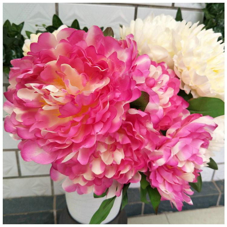 Silk Peony Oversized Flowers With Artificial Blooms For Wedding Decorations