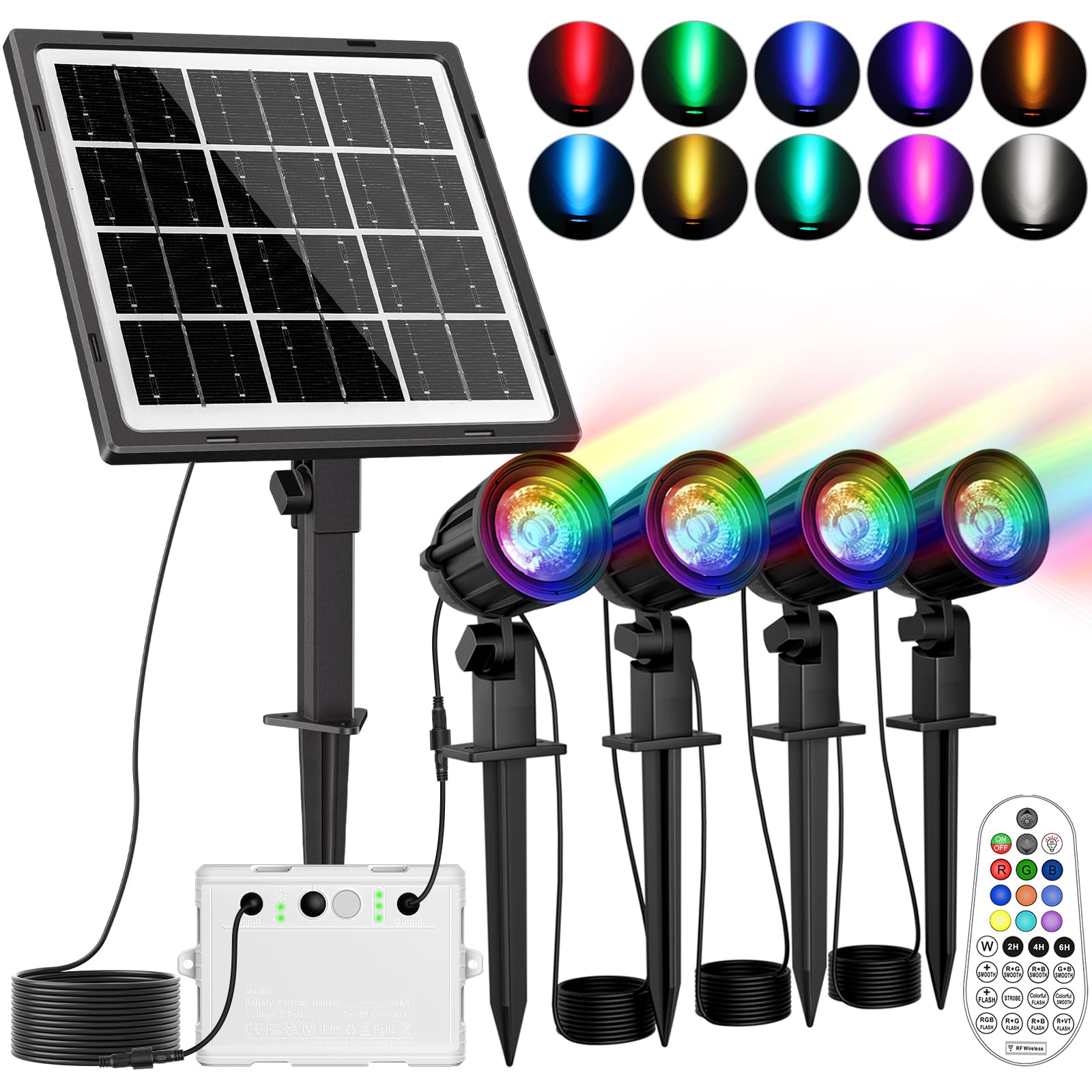 

CLY Солнечный Уличный Садовый Солнечный RGB Цвет Светодиодный Атмосферный Садовый RGB Знак Дорожка Ландшафт Сцена Пульт 10 Цветов Яркость Авто Без Электричества IP66 Знак