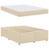 Bed Frame with Mattress Cream 140 x 200 cm Fabric
