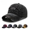 Men'S Retro Washed Cloth Alphabet Baseball Cap Curved Brim Old Cap Spring And Autumn Outdoor Sports Women'S Sun Hat