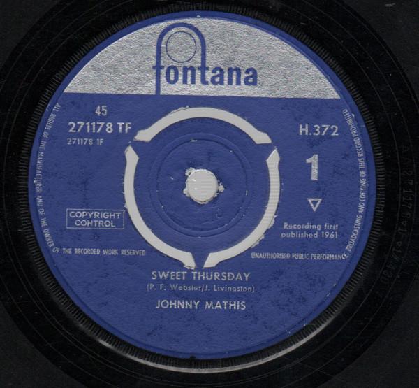 

LP Record JOHNNY MATHIS - Sweet Thursday H372 Fontana 196 UK Pop Used