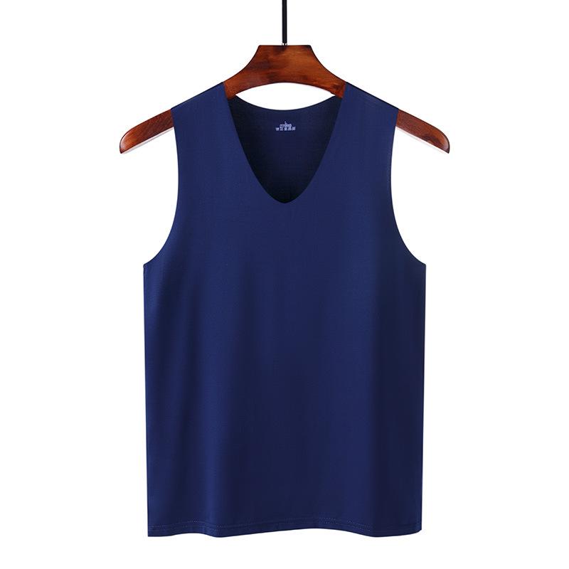 Men's Slim Fit Seamless Ice Silk Tank Top - Sleeveless, Breathable, Racerback, Summer Sports Fitness