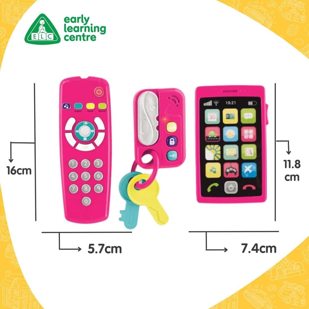 Early Learning Center My First Gadget Set Pretend Play Educational Baby Baby Shower Authentic (Pink) Set, Parent-Child Play, Toy, Toy, Gift, 148020,