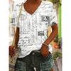 Fashion Versatile Women's V-Neck Top Casual Comfortable Short Sleeve T-Shirt Daily T-Shirts Women’s