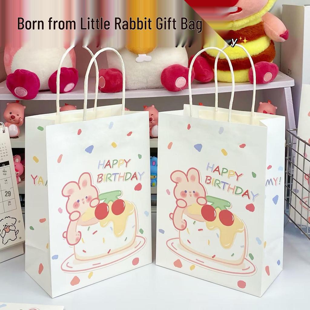 Cute Cartoon Kraft Paper Tote for Jewelry & Small Gifts