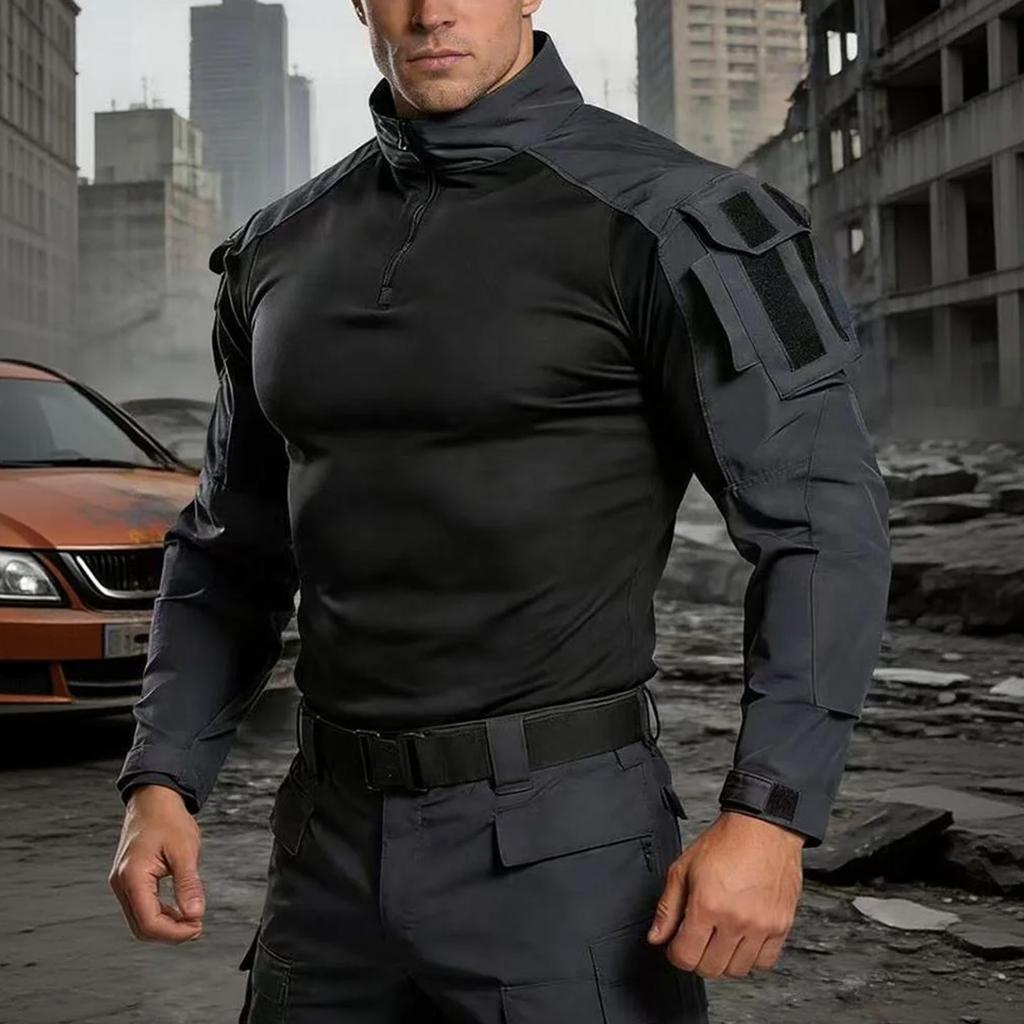 Men's Summer Long Sleeved American Camouflage Outdoor Training Suit