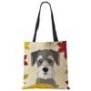 Schnauzer Dog Painting Handbags For Women Lady Korean Shoulder Bag Casual Shopping Shopper Bags Large Capacity CLE