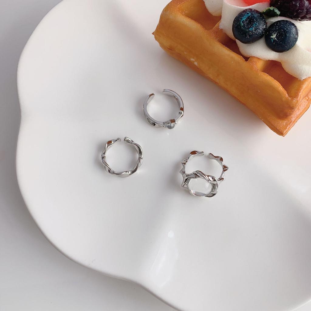 Personalized Moonstone Cold Wind Ring Niche Design Sense High Sense Temperament Cool Opening High Sense Female