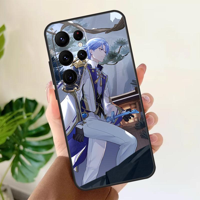 

Genshin Impact Kamisato Ayato Soft Case For Samsung Galaxy S21 S22 S23 S24 S25 Ultra S9 S10 Plus S20 FE S24 FE Phone Cover Galaxy S22Ultra