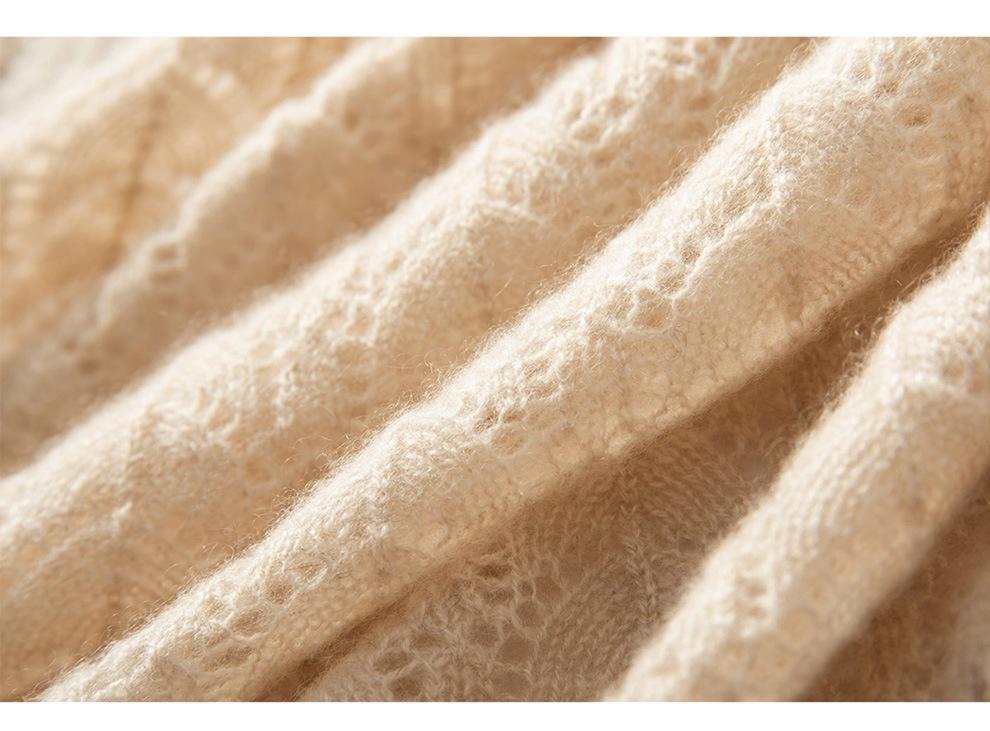 Women's Pure Cashmere Neck Protection Shawl Scarf Cape