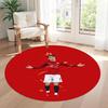 Cristiano Ronaldo Round Carpet Perfect for Balcony Bedrooms Outdoor Game Room Anti-slip Round Rug Decorate Offices Birthday Christmas Gift