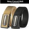 Fashion Breathable Men's Canvas Belt Outdoor with Automatic Buckle Jeans Belt Wear-Resistant Sports Belt Business Belt