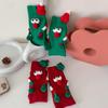 Christmas Holding Hands Socks Funny Magnetic Suction 3D Doll Couple Socks Unisex Couple Socks Winter Christmas Supplies Gift