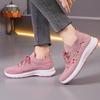 Fashion Spring Summer Yellow Shoes For Women Sports Mesh Breathable Shoes Flat Sneakers Flowers Embroidered Shoes Red Running Shoes