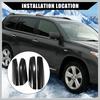 Upper/Roof Rack Rails End Cap Protection Cover Shell for Toyota Highlander 2008-2013 / Rails End Covers Shell Cap / 4 Pcs/Black Replacement Car Parts