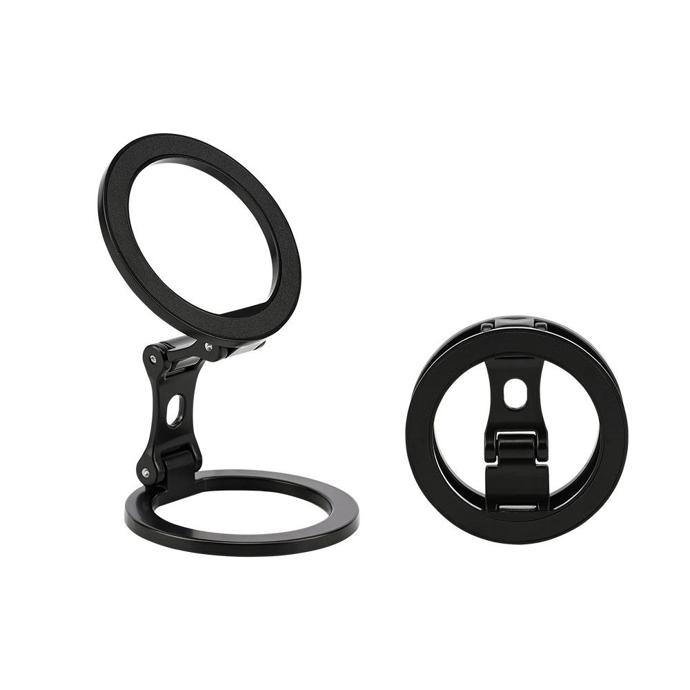 Dual-Sided Magnetic Phone Holder: Rotatable, Foldable & Strong Grip for Desktop Use