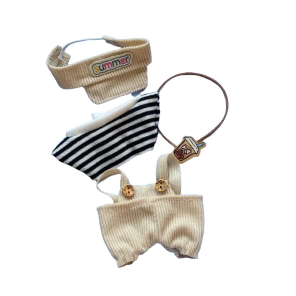 1 Set Princess Skirt 10cm Cotton Doll's Clothes Strap Pants Toy Accessories Cotton Doll Outfit Dress Multi Color Outfit