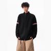 Unisex Retro Color Block Stand Collar Cardigan Sweater – Double Zipper Knitwear for Autumn/Winter