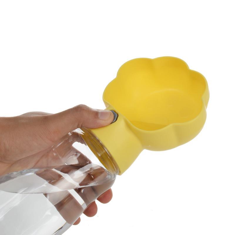 2-in-1 Dog Water Bottle Food Grade Leakproof Portable Pet Drinking Feeder for Small Big Dogs Outdoor Travel Hiking
