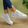 Fashion Women Designer Cartoon Graffiti Casual Shoes Woman Canvas Breathable Fashion Lace-Up Round Toe Sneakers Female Vulcanized Shoes