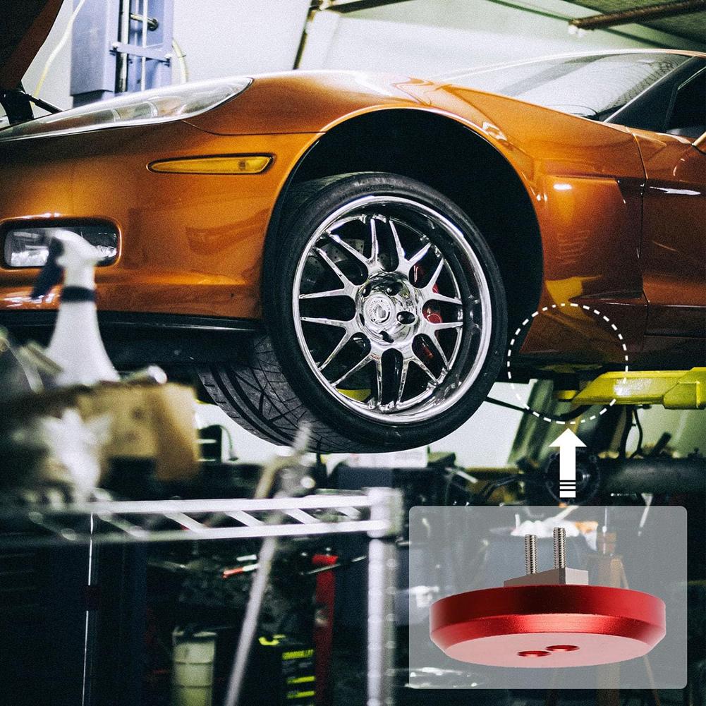 Jack Pad Adapter Aluminum Alloy Floor Jack Pad Bolt On Jack Points Floor Jack Pad Adapter for Corvette C5 C6 C7 C8 for Porsche