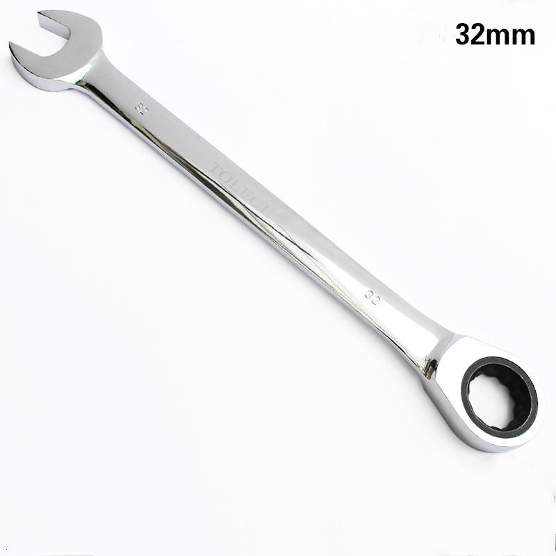 Ratchet Combination Wrench Set Fine Tooth Gear Ring Torque and Socket Wrench Set Nut Tools for Repair Open End Wrench